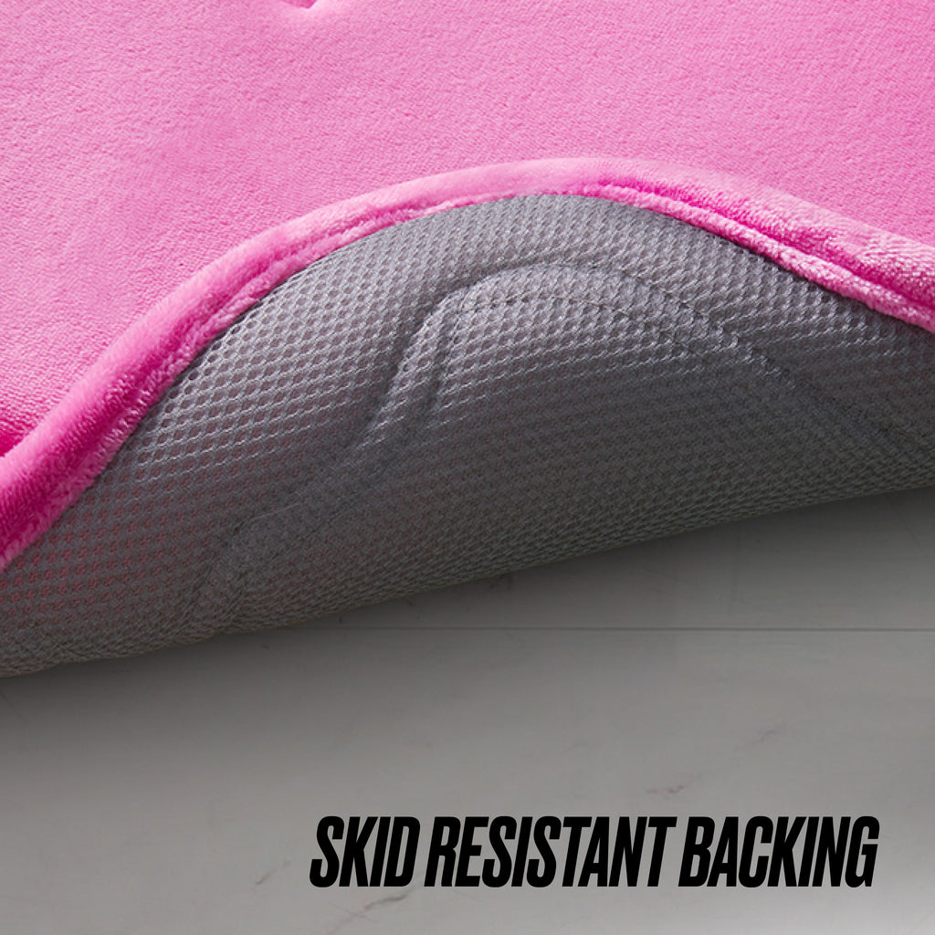Glam Quilted Memory Foam Bath Mat 2-Piece Set
