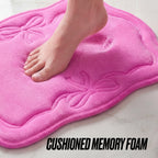 Glam Quilted Memory Foam Bath Mat 2-Piece Set