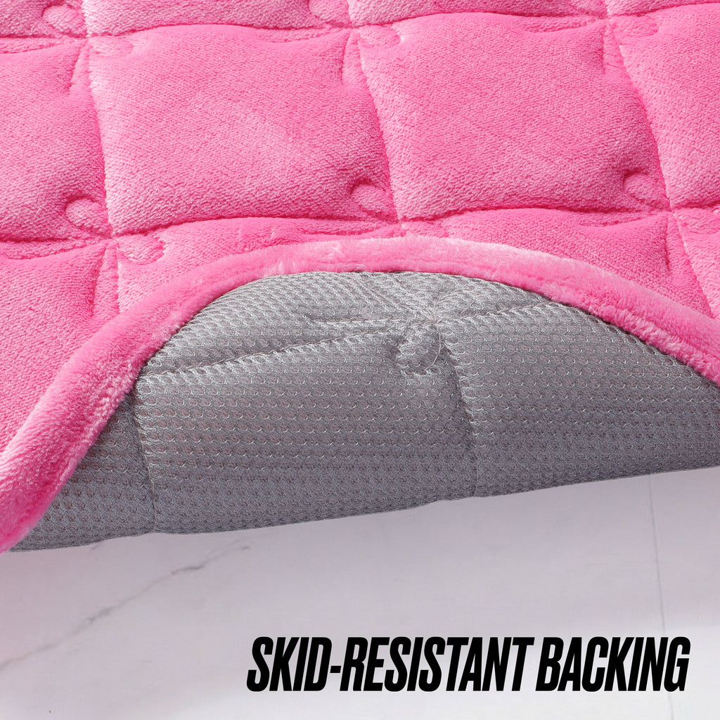 Glam Quilted Memory Foam Bath Mat 2-Piece Set