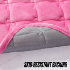 Glam Quilted Memory Foam Bath Mat 2-Piece Set