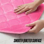 Glam Quilted Memory Foam Bath Mat 2-Piece Set