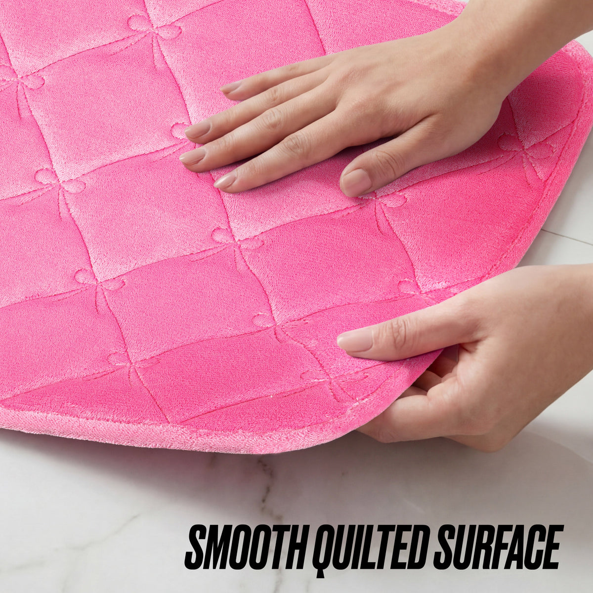 Glam Quilted Memory Foam Bath Mat 2-Piece Set