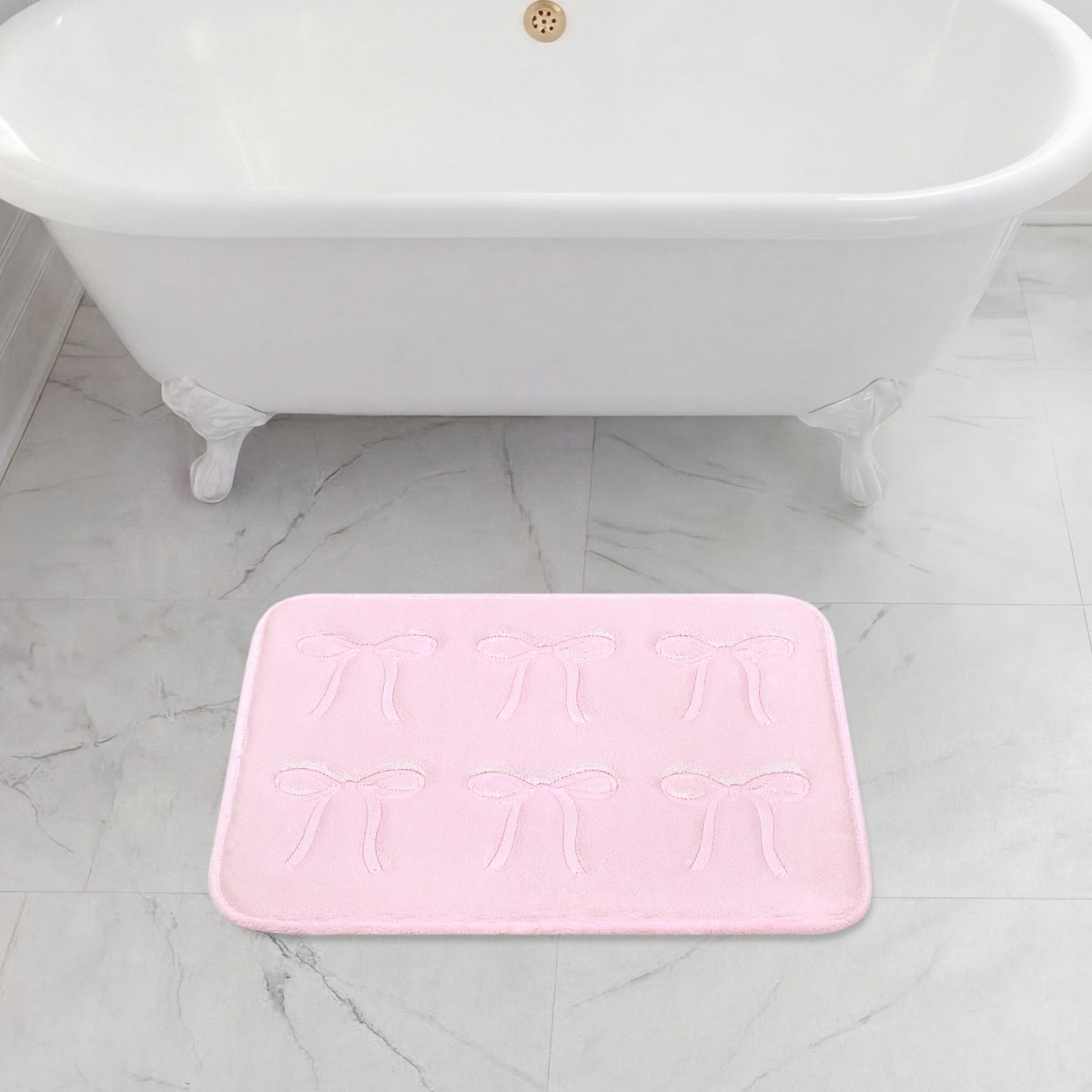 Glam Quilted Memory Foam Bath Mat 17 x 24