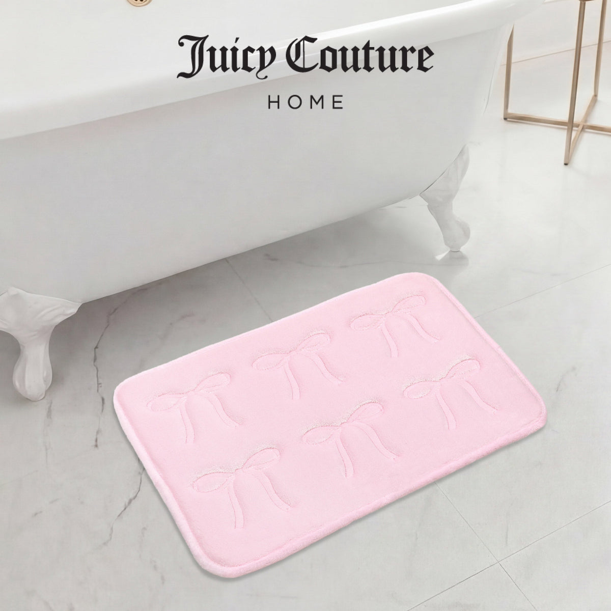 Glam Quilted Memory Foam Bath Mat 17 x 24