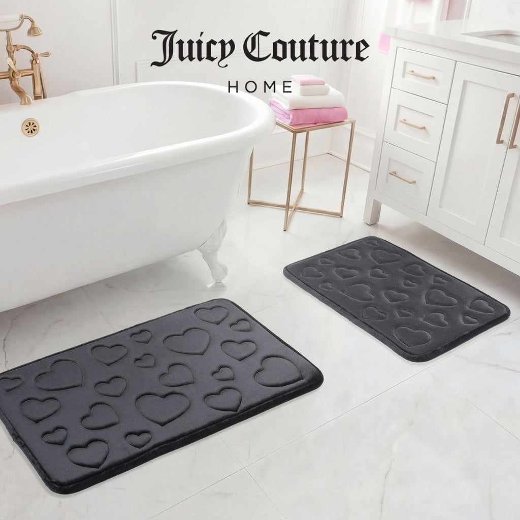 Glam Quilted Memory Foam Bath Mat 2-Piece Set