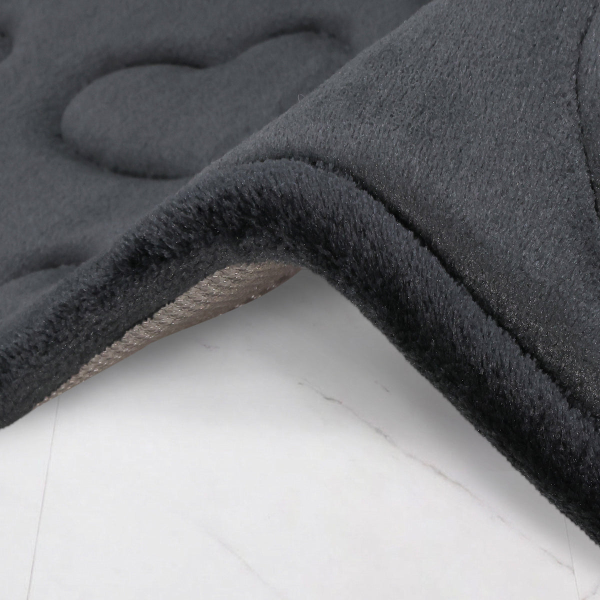 Glam Quilted Memory Foam Bath Mat 2-Piece Set