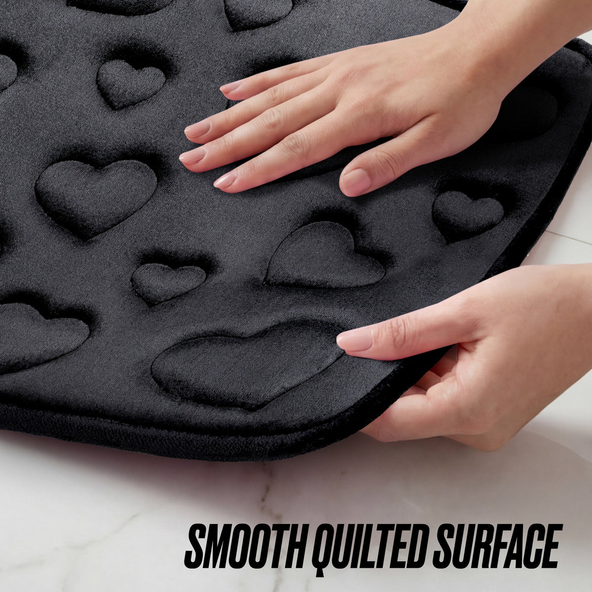 Glam Quilted Memory Foam Bath Mat 2-Piece Set