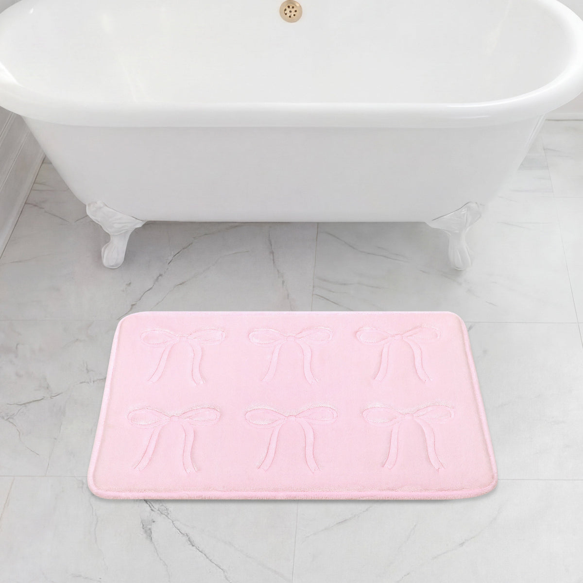 Glam Quilted Memory Foam Bath Mat 20 x 32