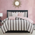 Glam Cabana Striped Reversible Comforter Set