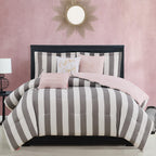 Glam Cabana Striped Reversible Comforter Set