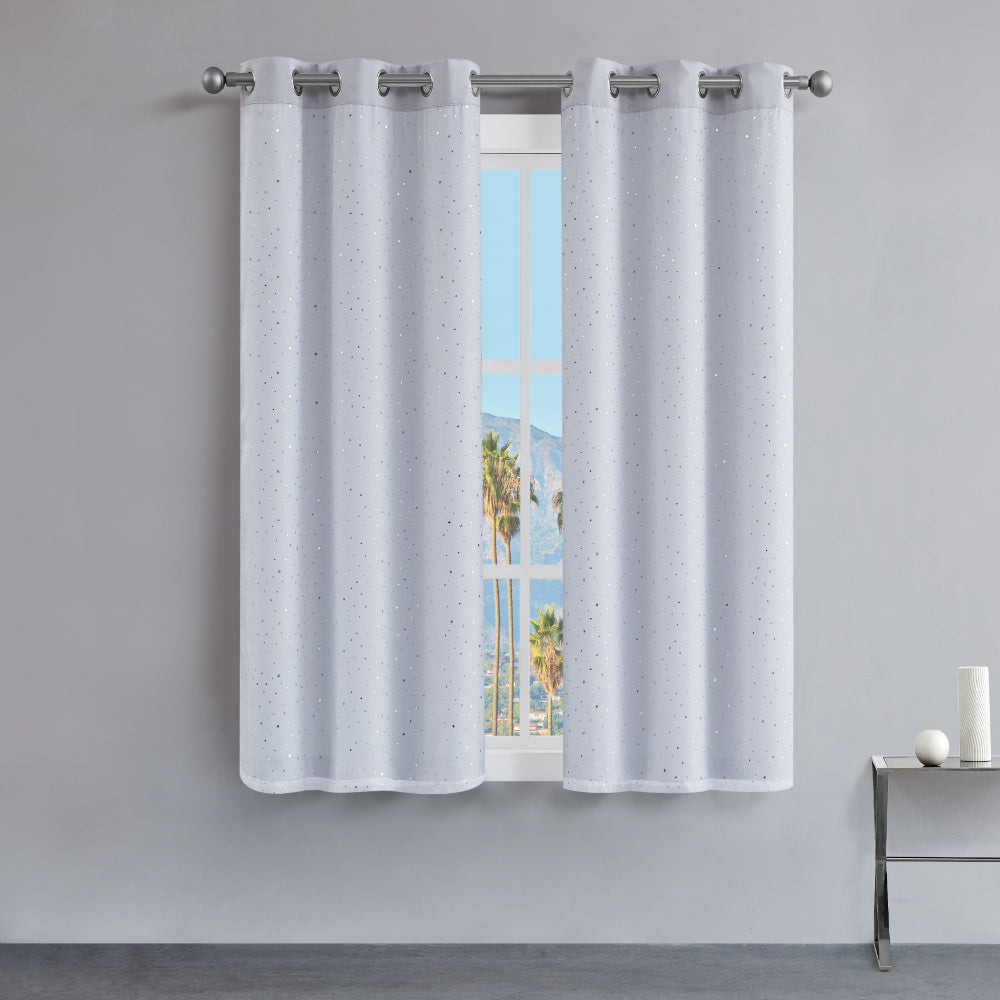 Glam Melody Embellished Double Layer Curtains