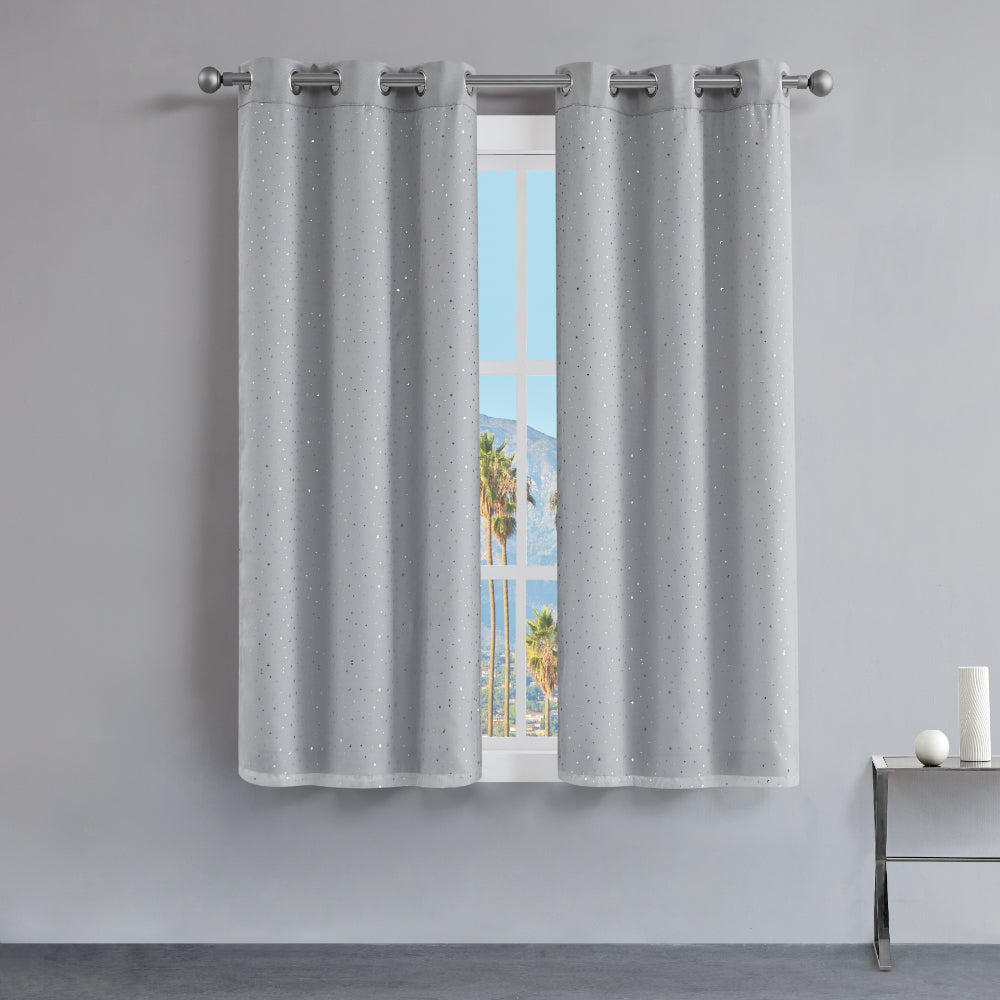 Glam Melody Embellished Double Layer Curtains