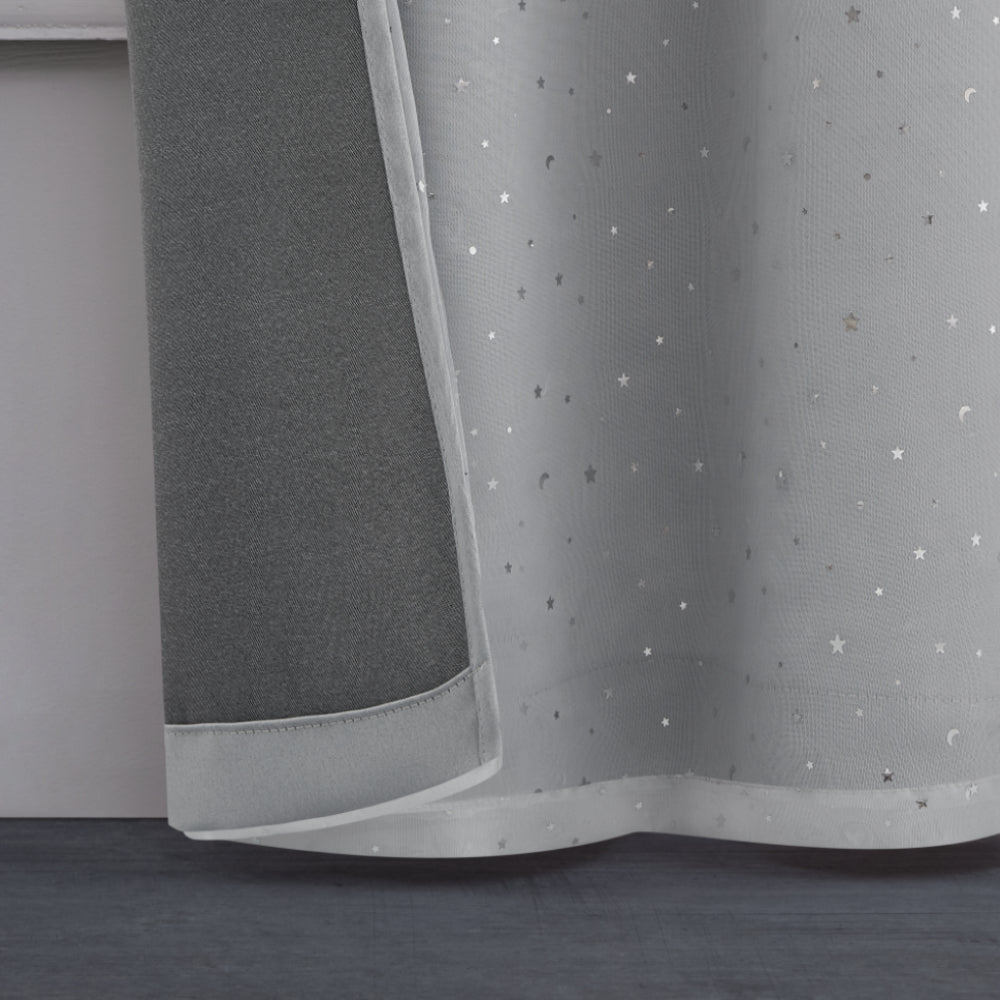 Glam Melody Embellished Double Layer Curtains