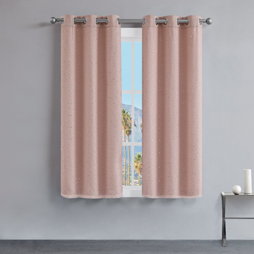 Glam Melody Embellished Double Layer Curtains