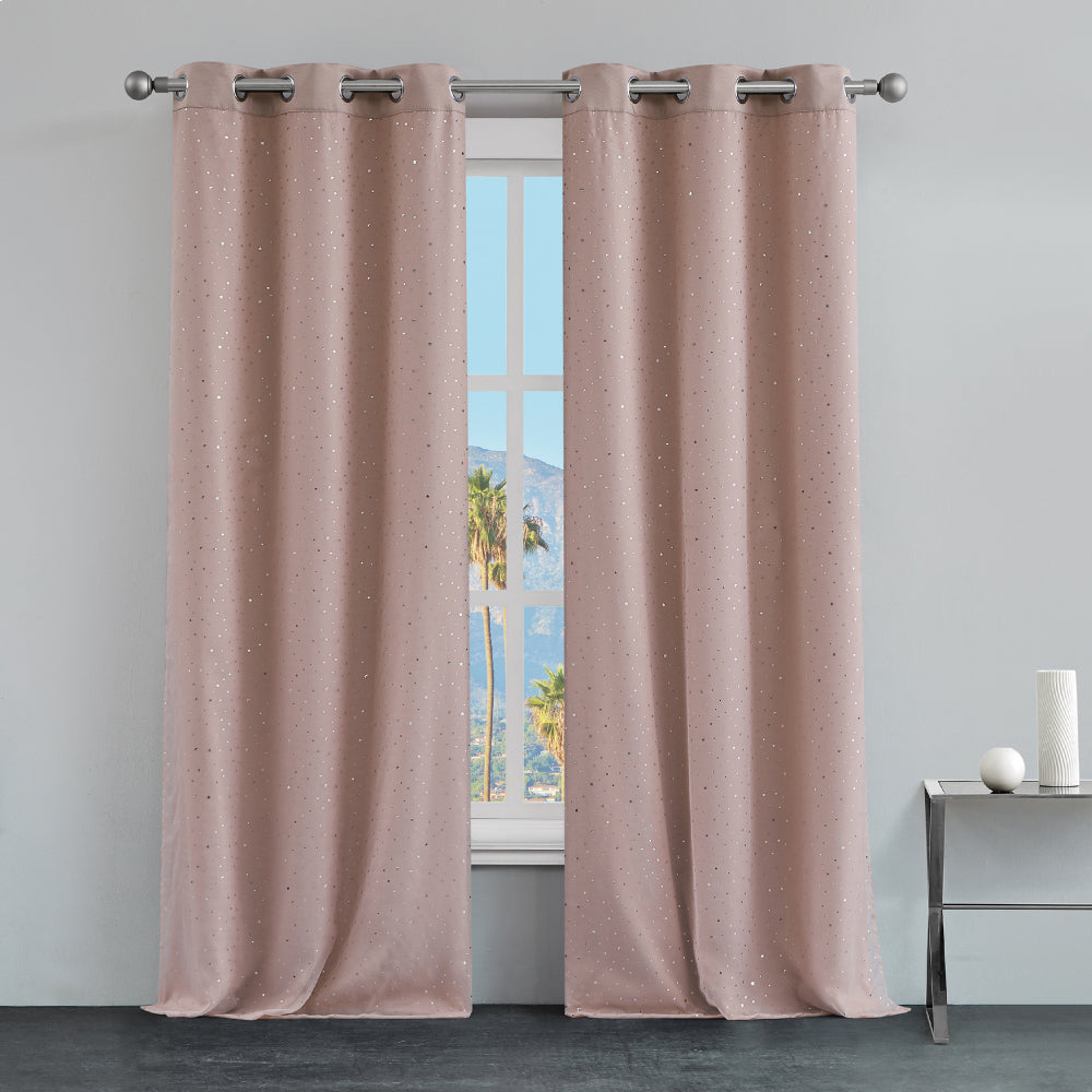 Glam Melody Embellished Double Layer Curtains