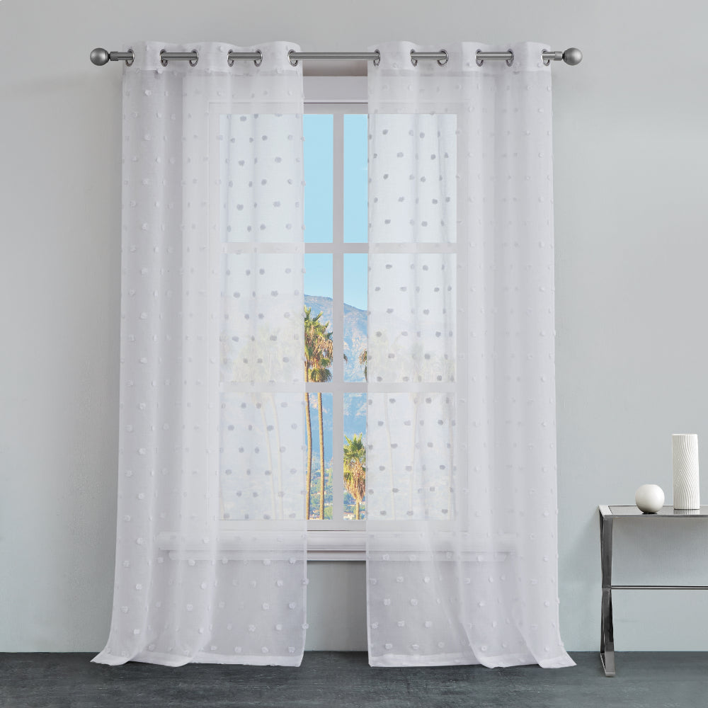 Glam Evelyn Polka Dot Sheer Curtains