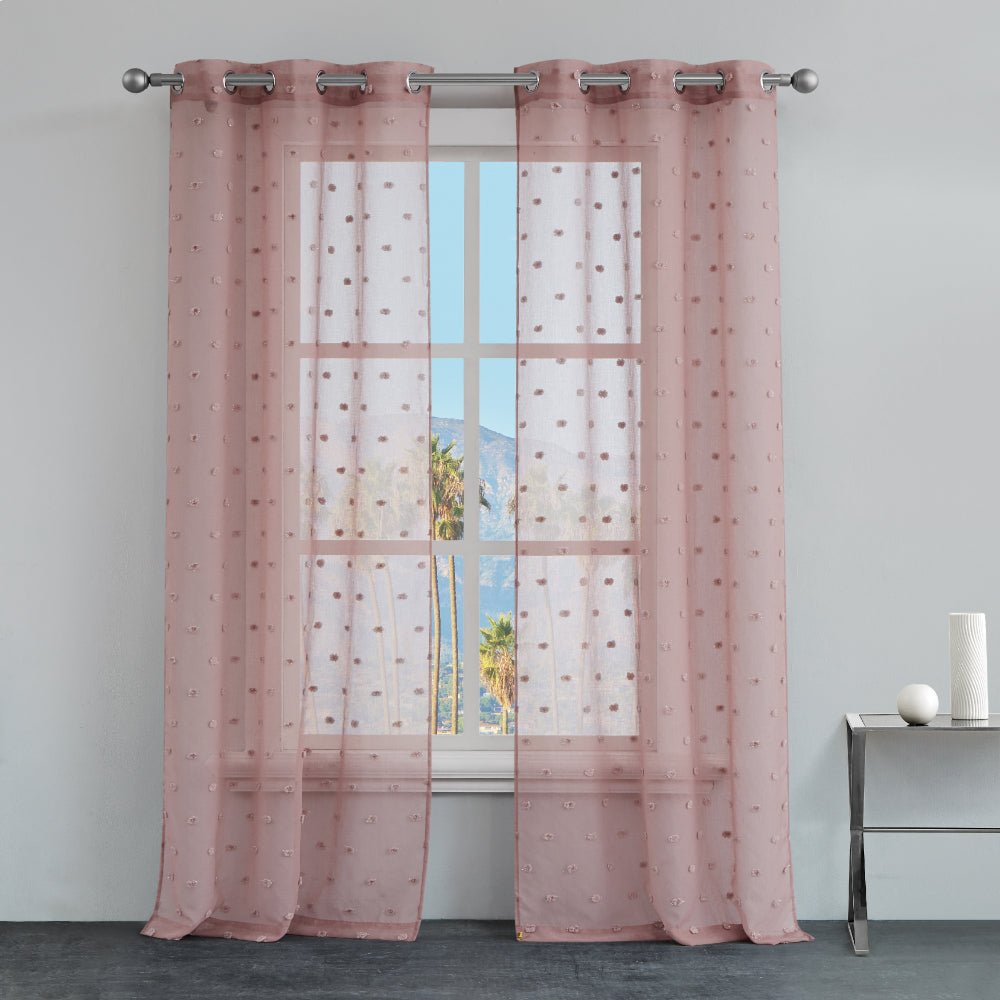 Glam Evelyn Polka Dot Sheer Curtains
