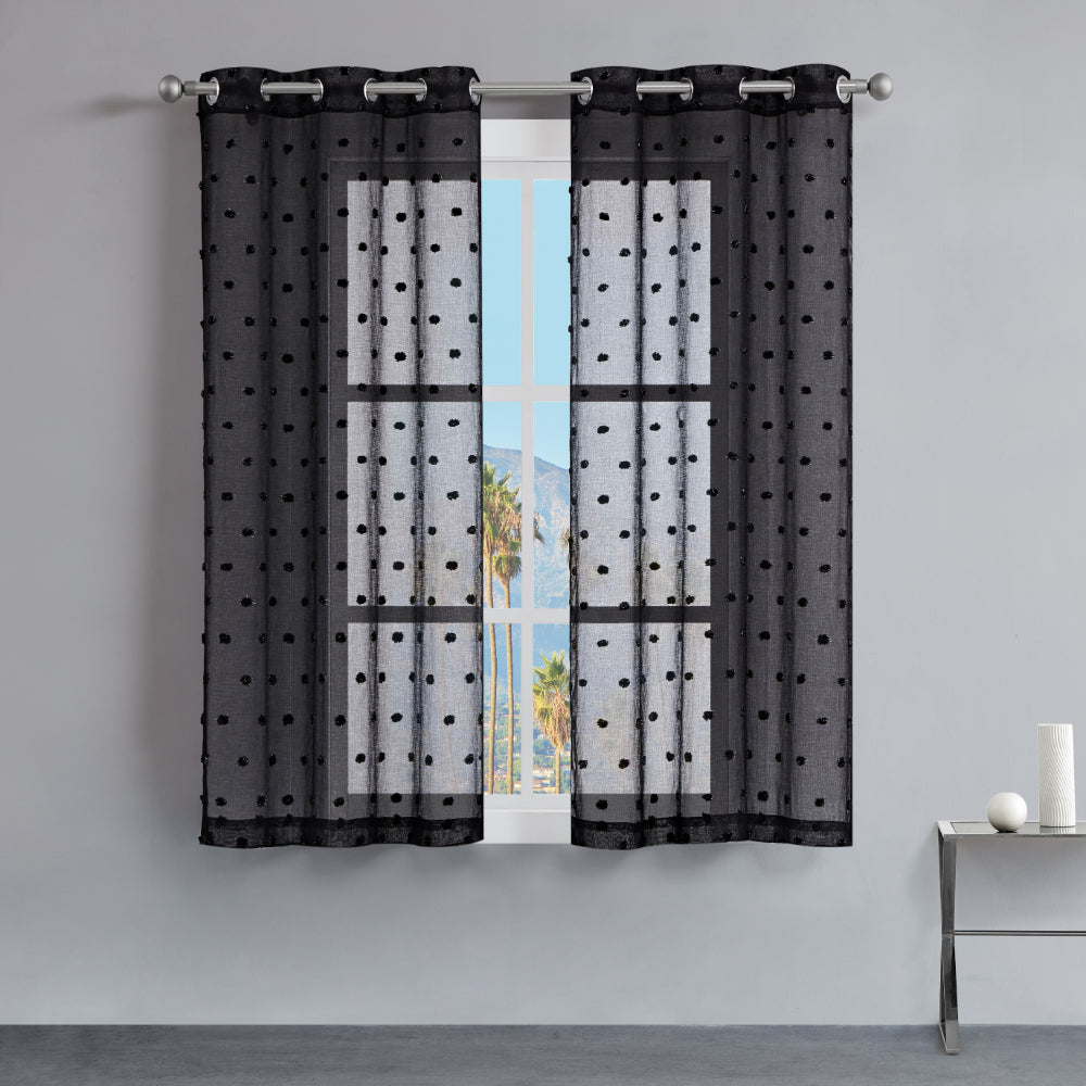 Glam Evelyn Polka Dot Sheer Curtains