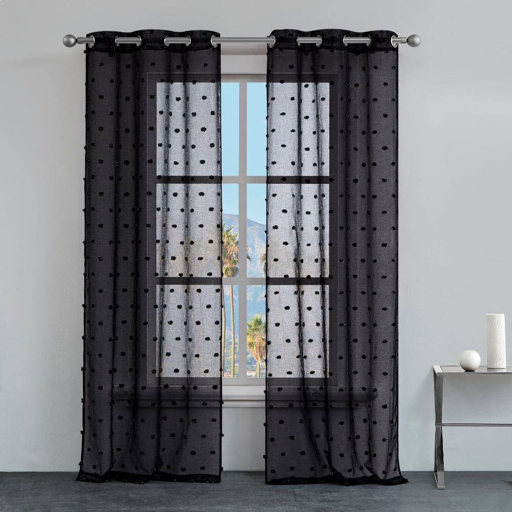 Glam Evelyn Polka Dot Sheer Curtains
