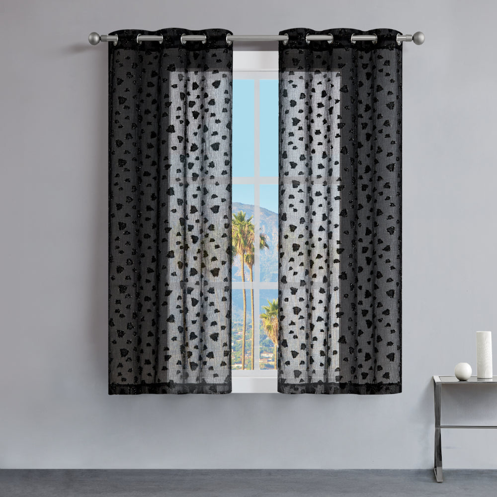Glam Ethel Embellished Sheer Curtains