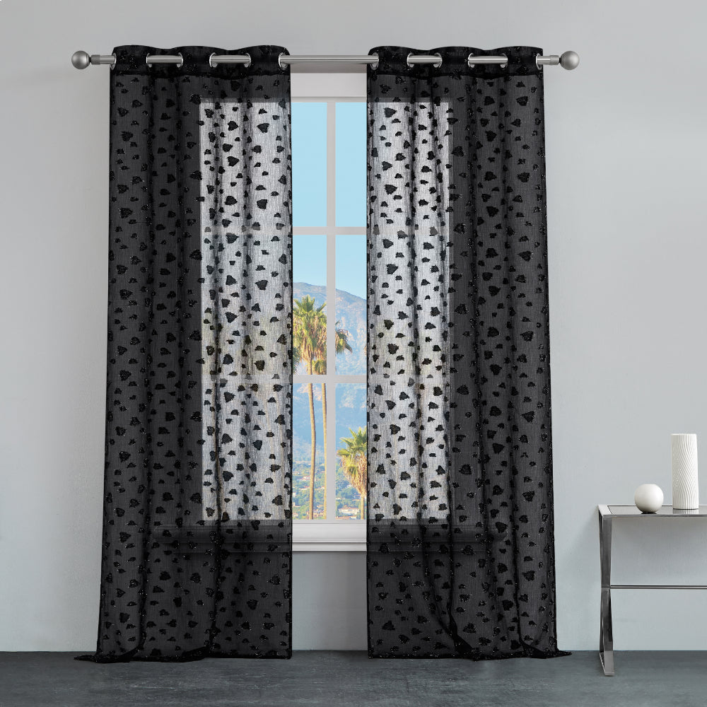 Glam Ethel Embellished Sheer Curtains