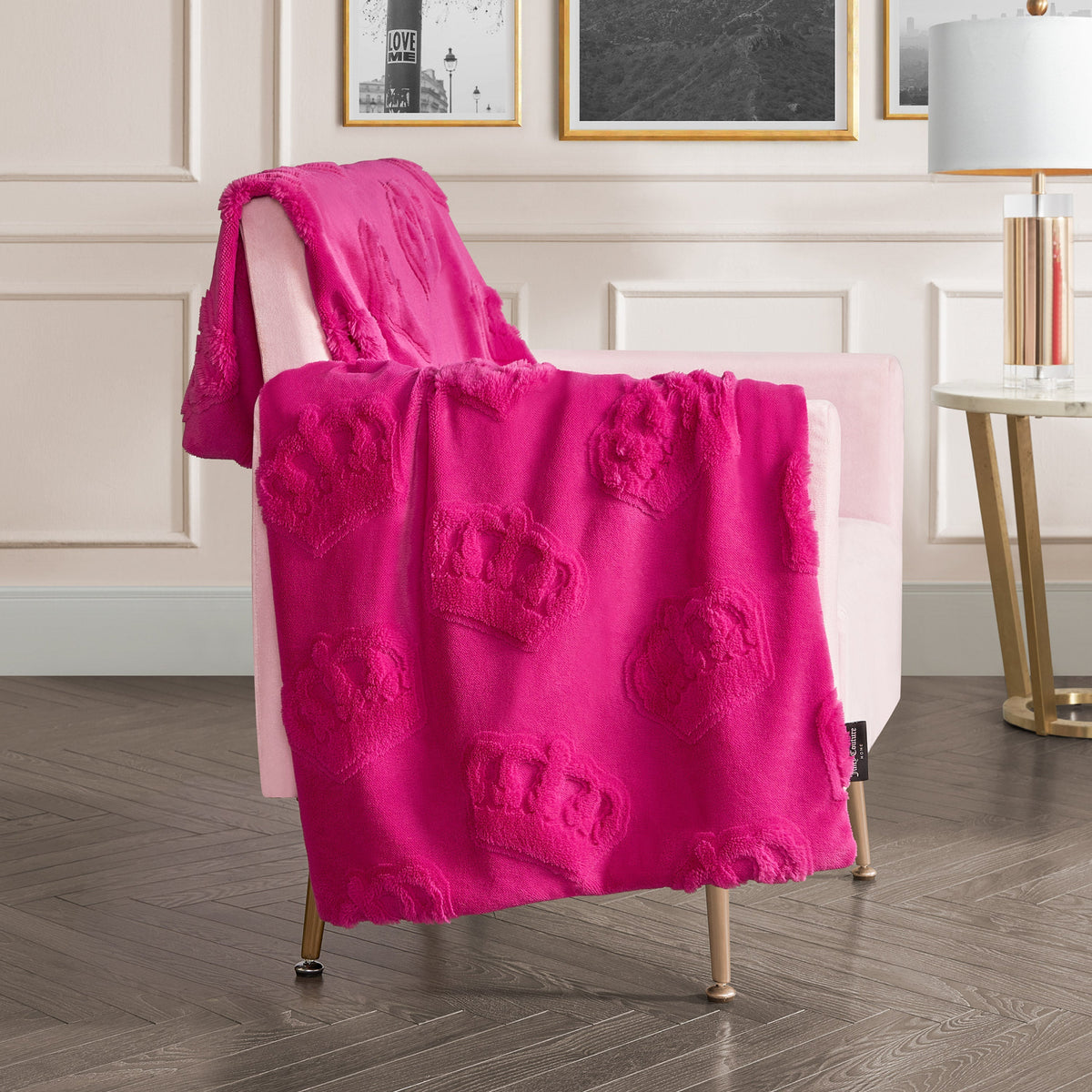 Glam 3D Faux Fur Throw Blanket