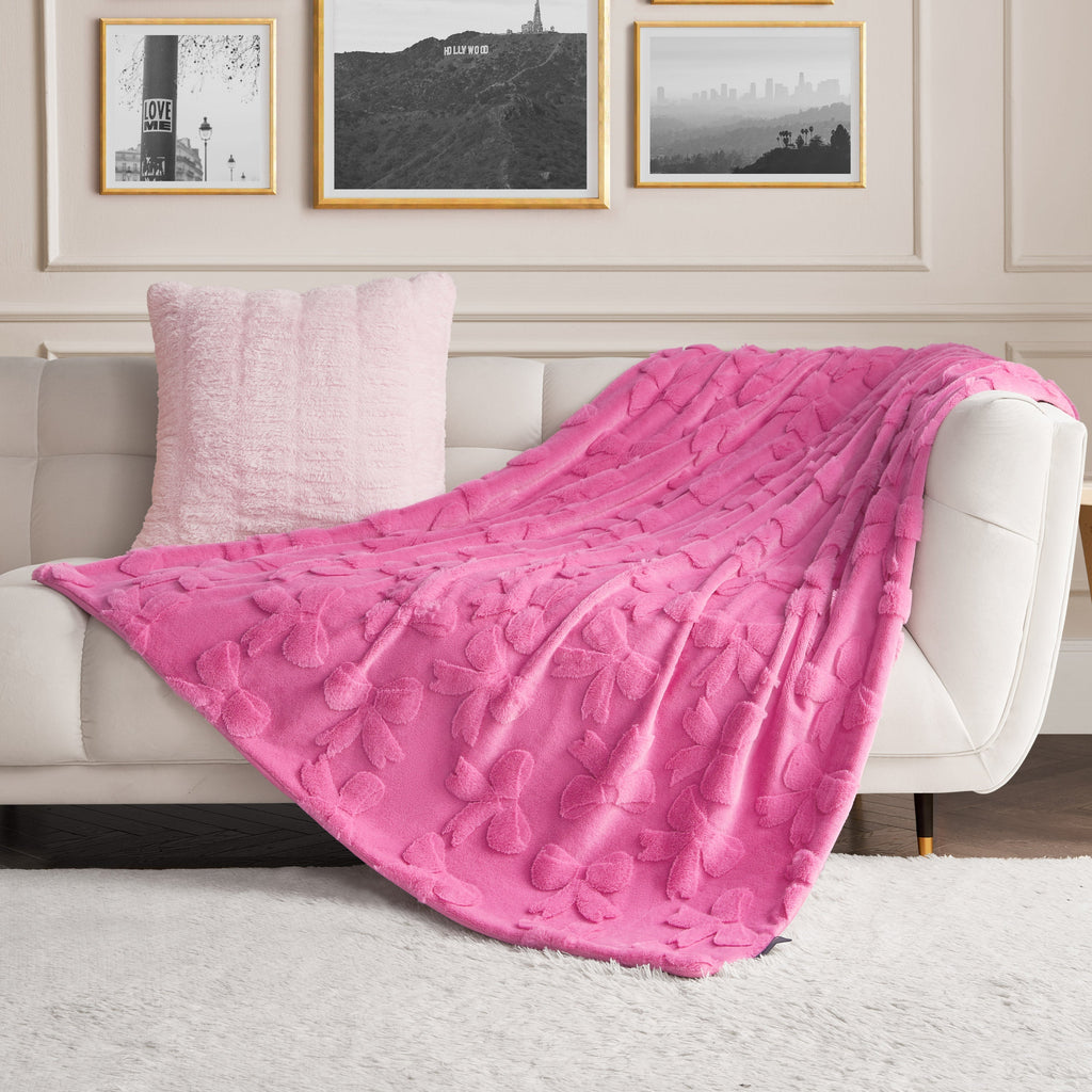 Glam 3D Faux Fur Throw Blanket