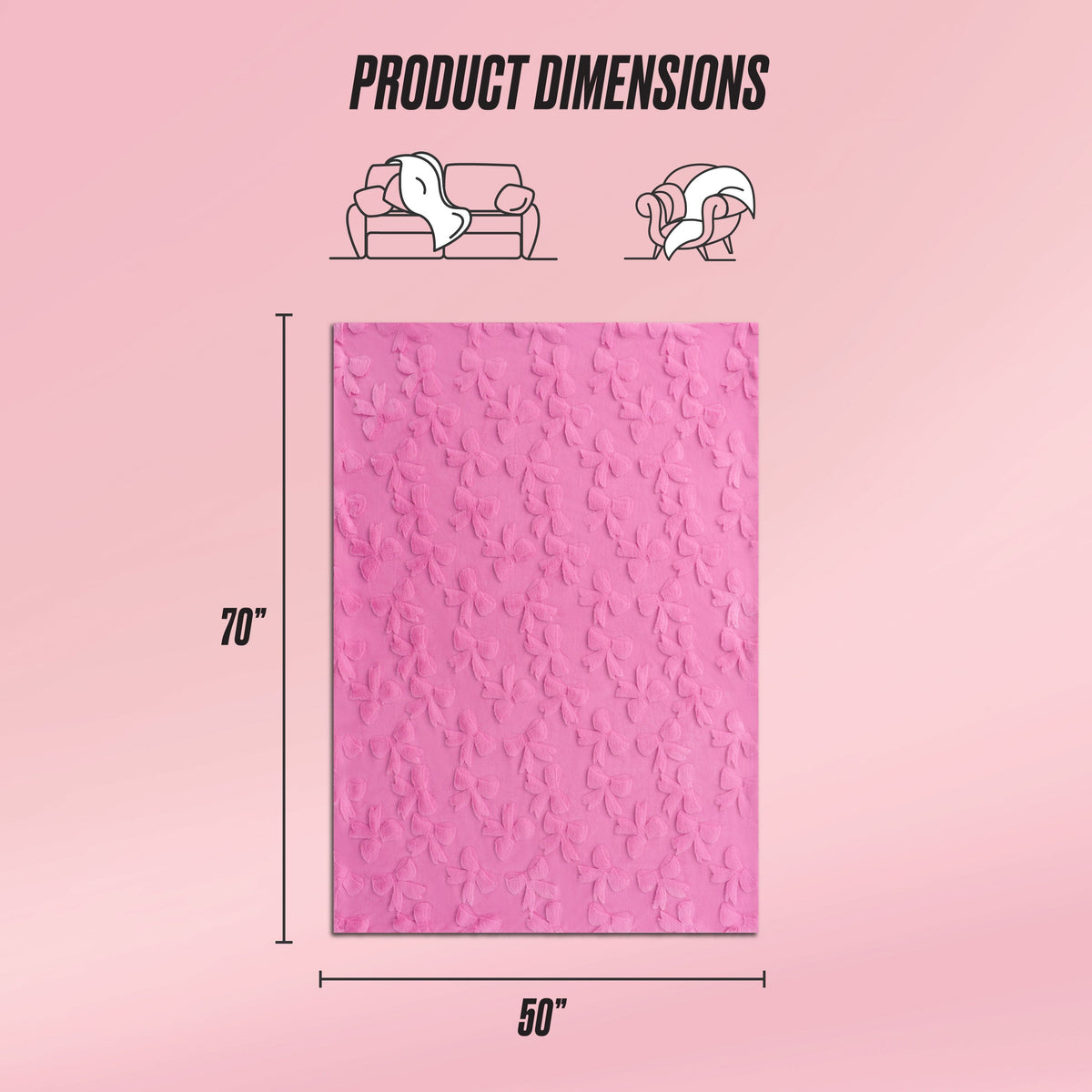 Glam 3D Faux Fur Throw Blanket