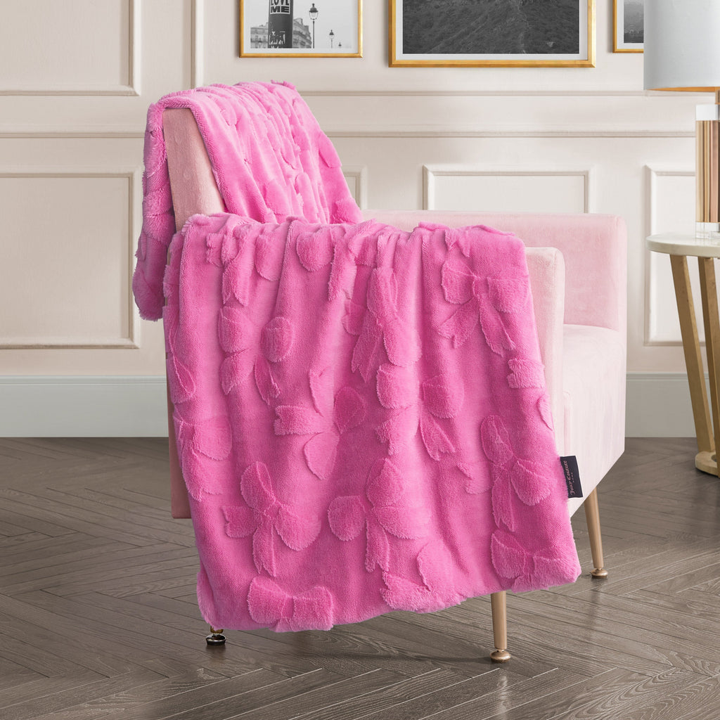 Glam 3D Faux Fur Throw Blanket