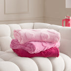 Glam 3D Faux Fur Throw Blanket