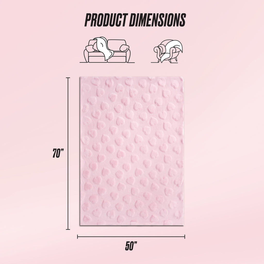Glam 3D Faux Fur Throw Blanket