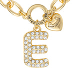 Glam Pavé Initial Charm Bracelet Letter E