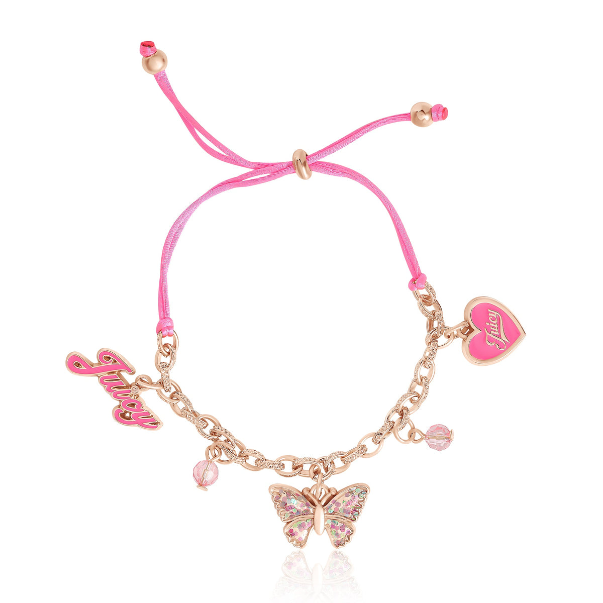 Glam Pink Charm Bracelet