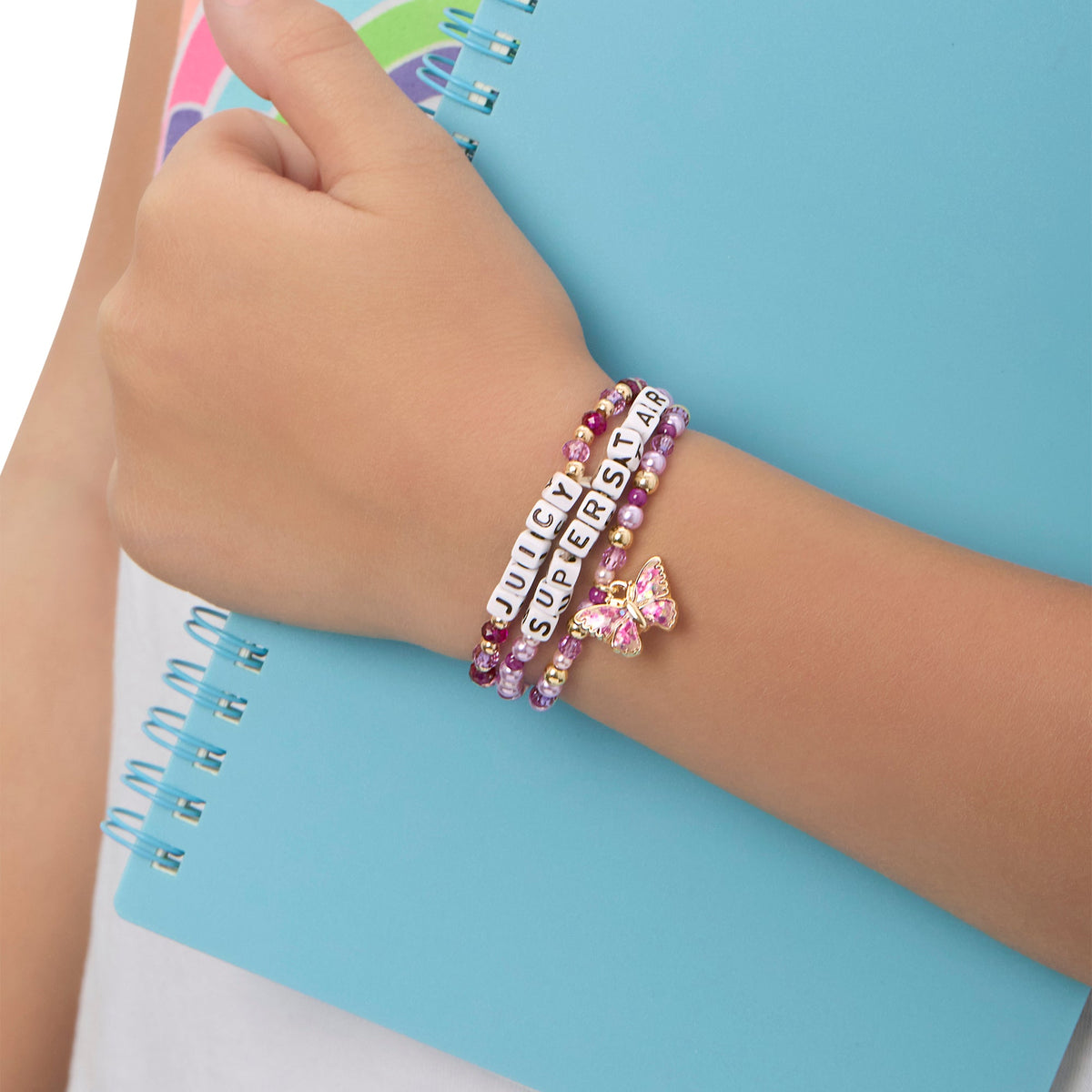 Glam Kids Choose Juicy Superstar 3 Piece Stretch Beaded Bracelet Set