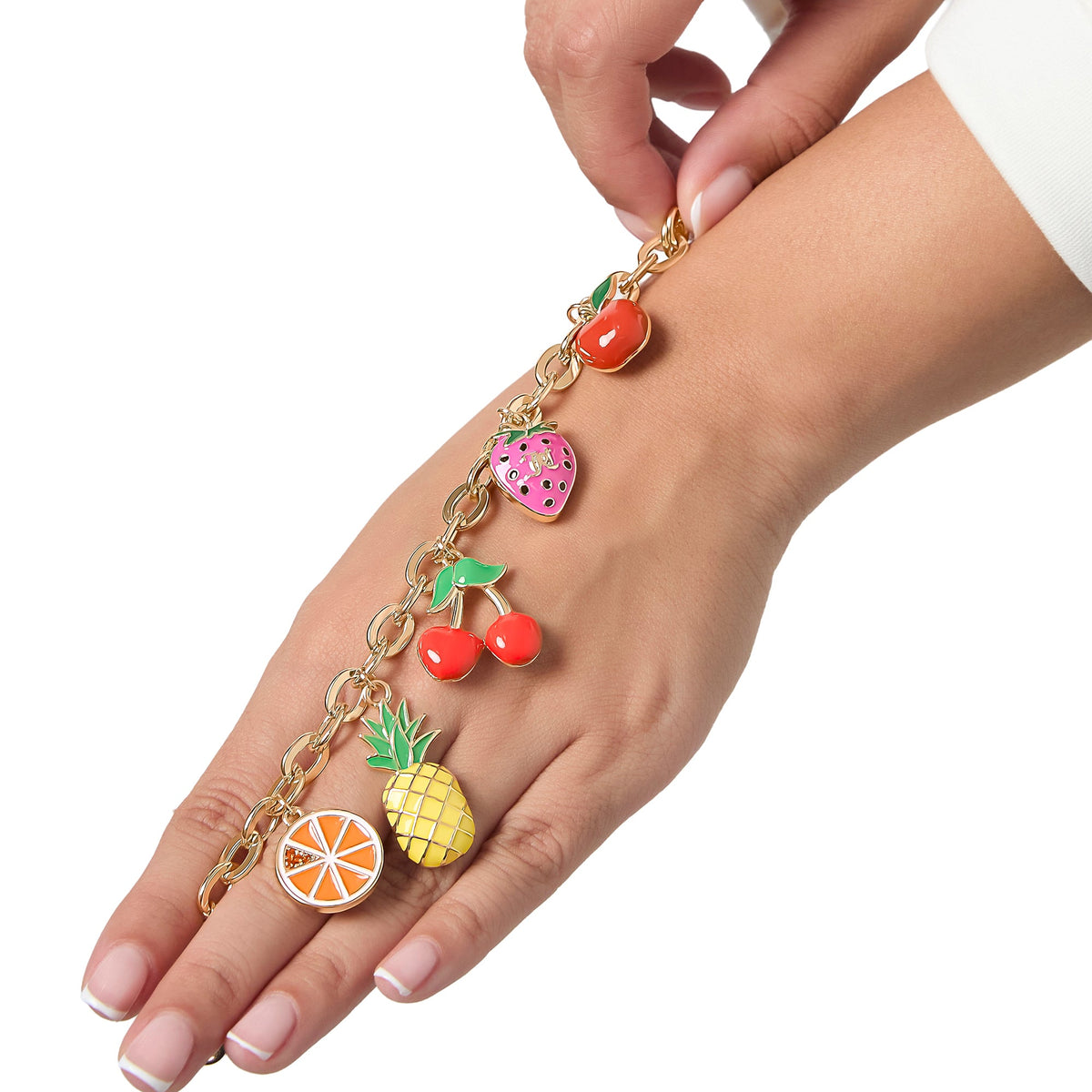 Glam Tropical Fruit Charm Bracelet