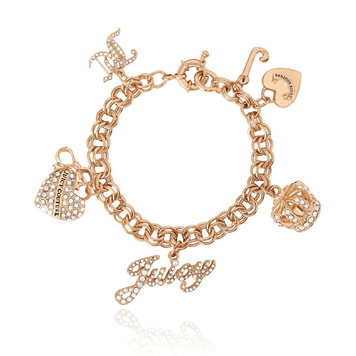 Glam Charm Bracelet with Pave Accents