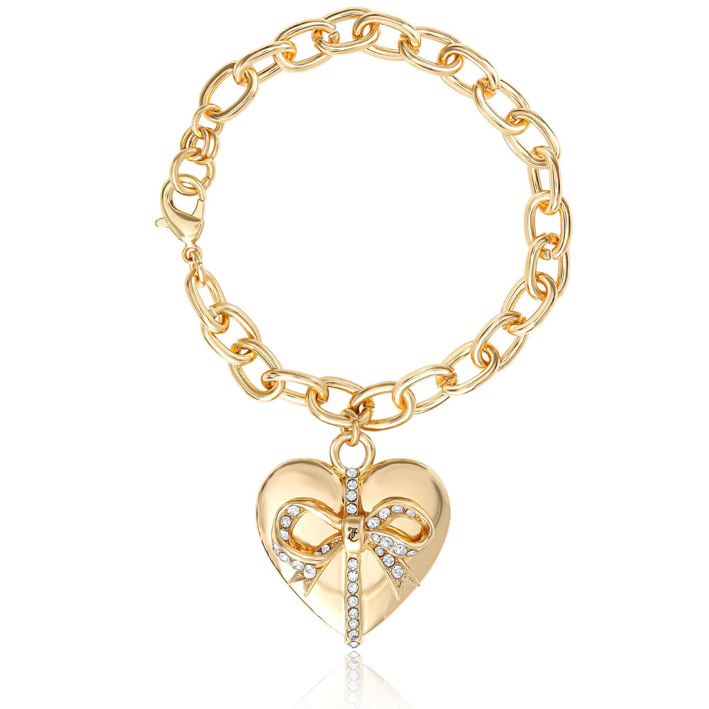 Glam Heart Bow Drop Bracelet
