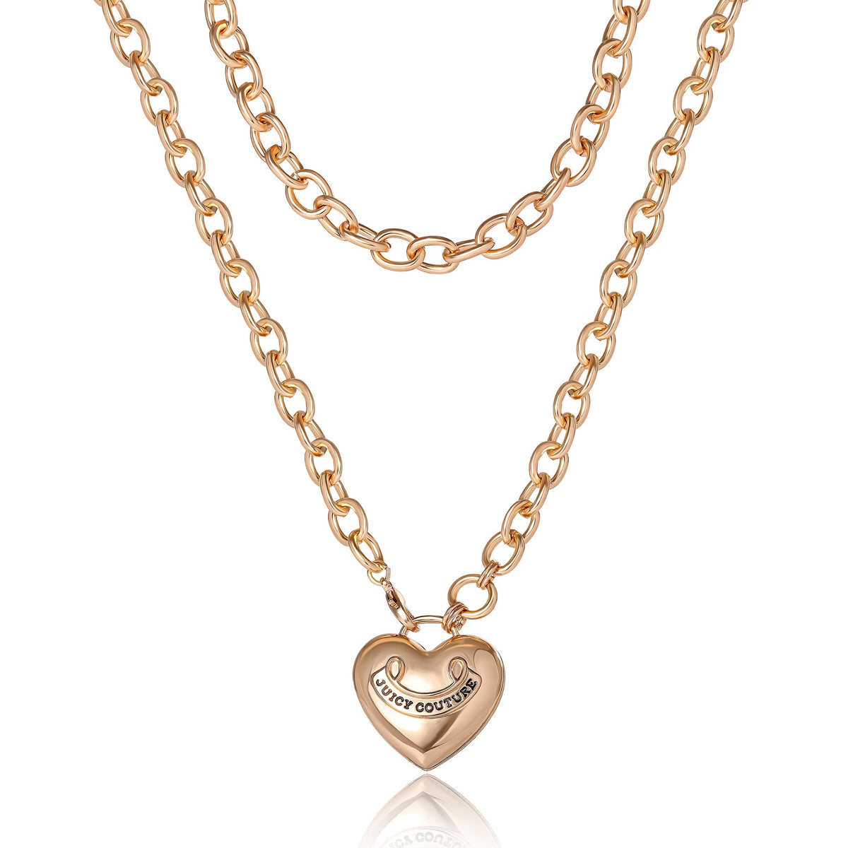 Glam Long Heart Pendant Necklace