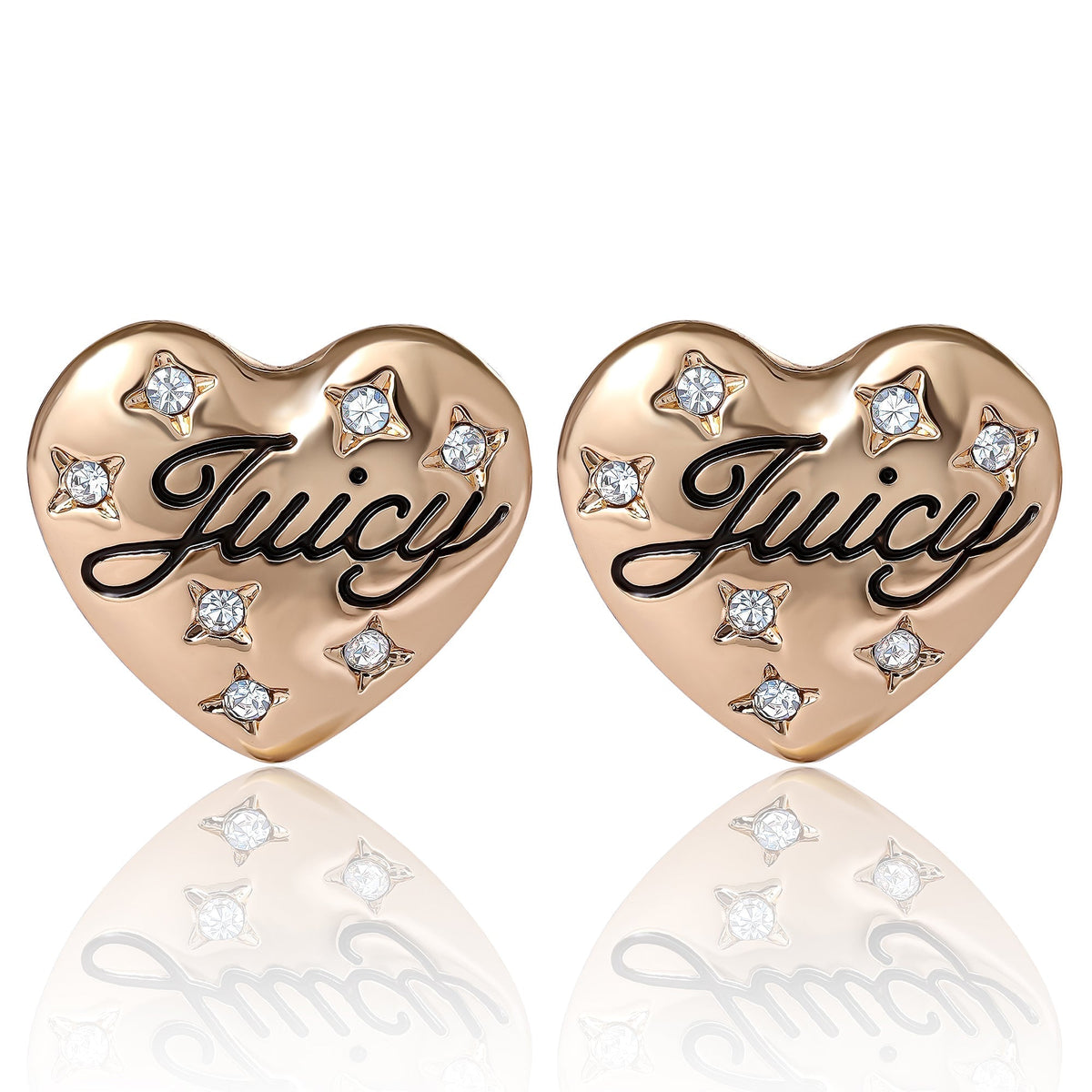 Glam Juicy Crystal-Embellished Heart Stud Earrings