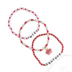 Glam Kids Crown Charm 3 Piece Stretch Beaded Bracelet Set